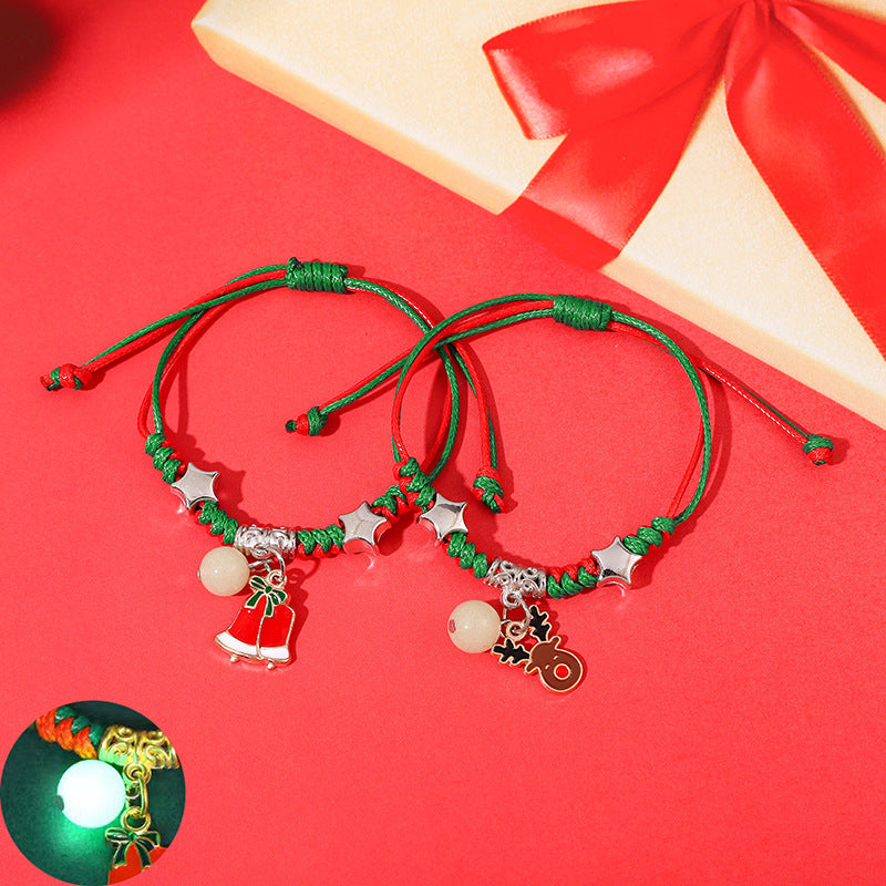 Luminous Christmas Design Carrying Strap Girlfriends Bracelets