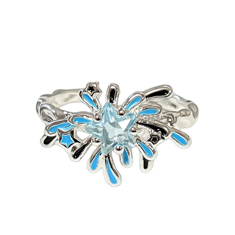 Asterism Sweet Cool High-grade Open Female Personality Atmosphere Light Luxury Rings