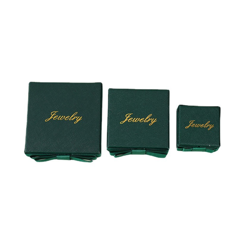 Green Special Paper Jewelry Box Gift Rings