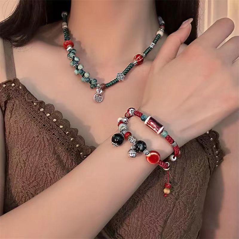 Women's Woven Beads Exotic Ethnic Retro Elastic String Bracelets