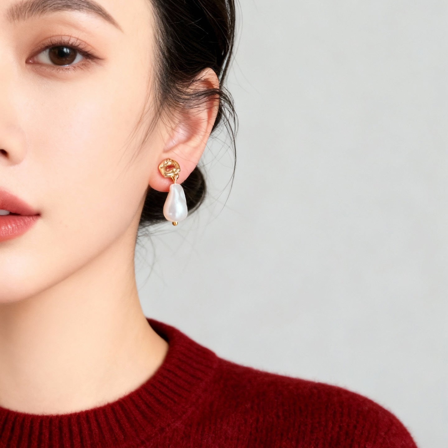 No Pierced French Elegant Geometric Clips Mosquito Coil Fashion Irregular Earrings