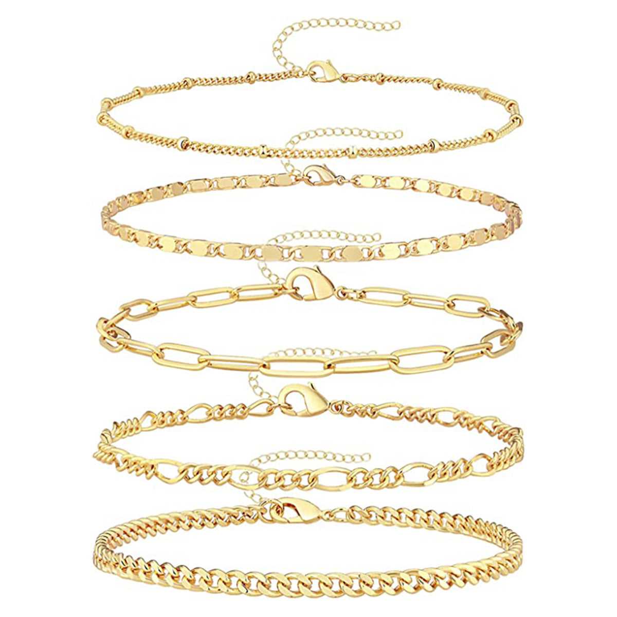 Geometric Metal Simplicity Gold Suit Personality Bracelets