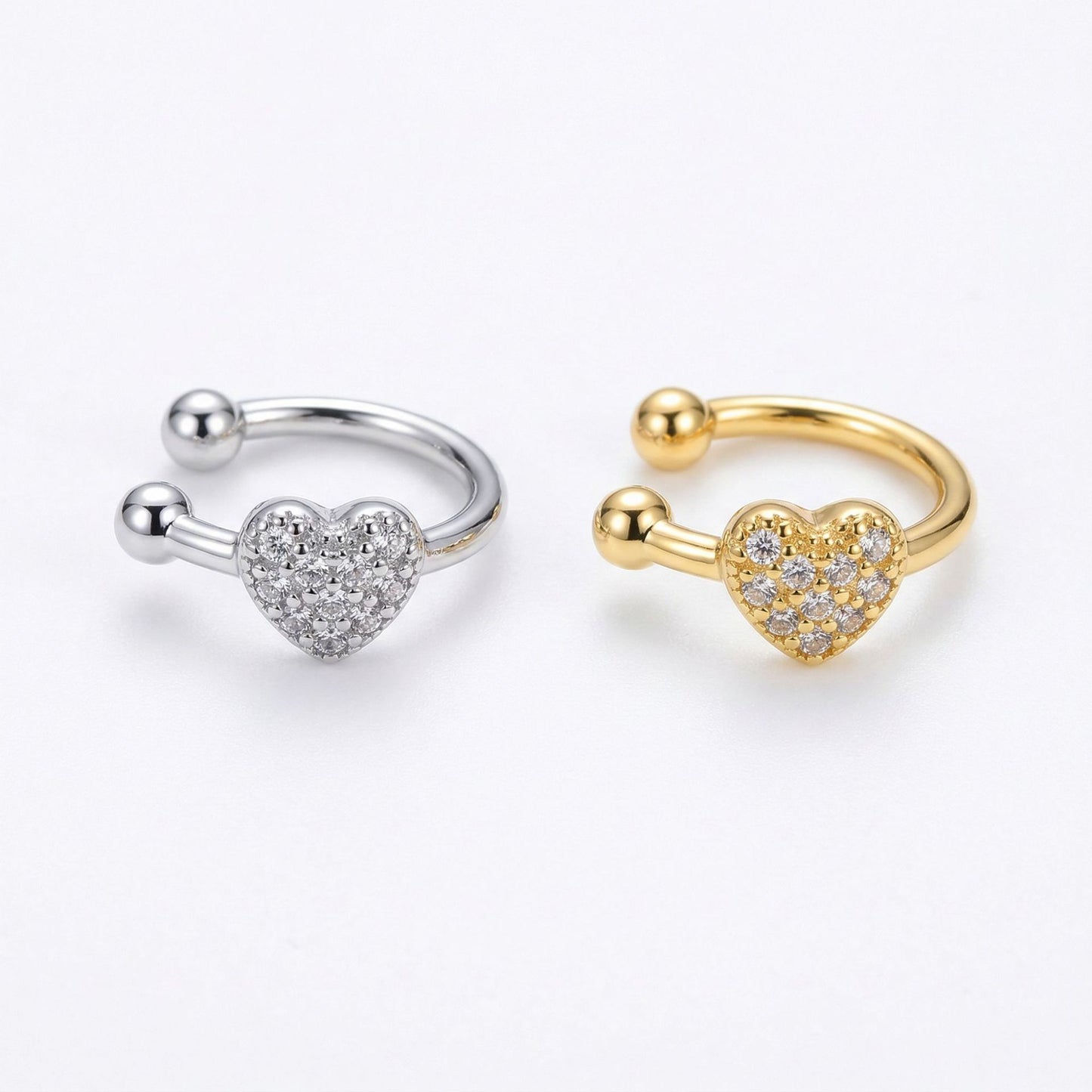Copper Micro Inlaid Zircon Shaped Exquisite Versatile Without Ear Clip