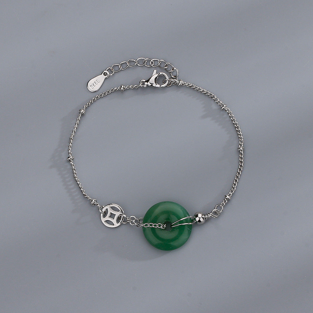 Chinesische Jade-Kupfer-Armbänder im Retro-Nationalstil