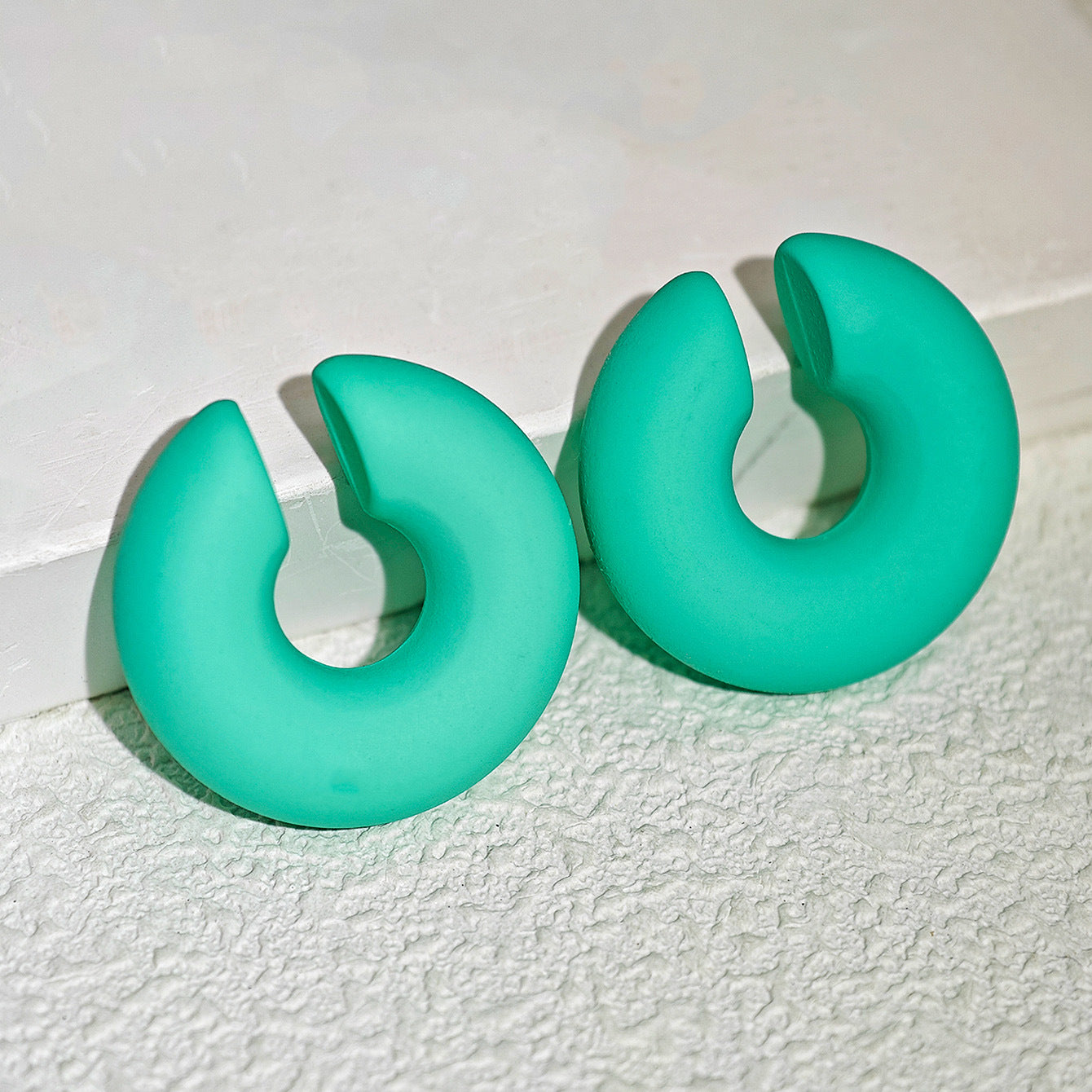 Acrylic Candy Color Matte Simple Design Ear Clip