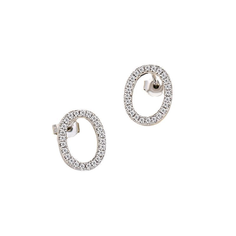 Women's Circle Zircon Light Luxury High Sense Earrings