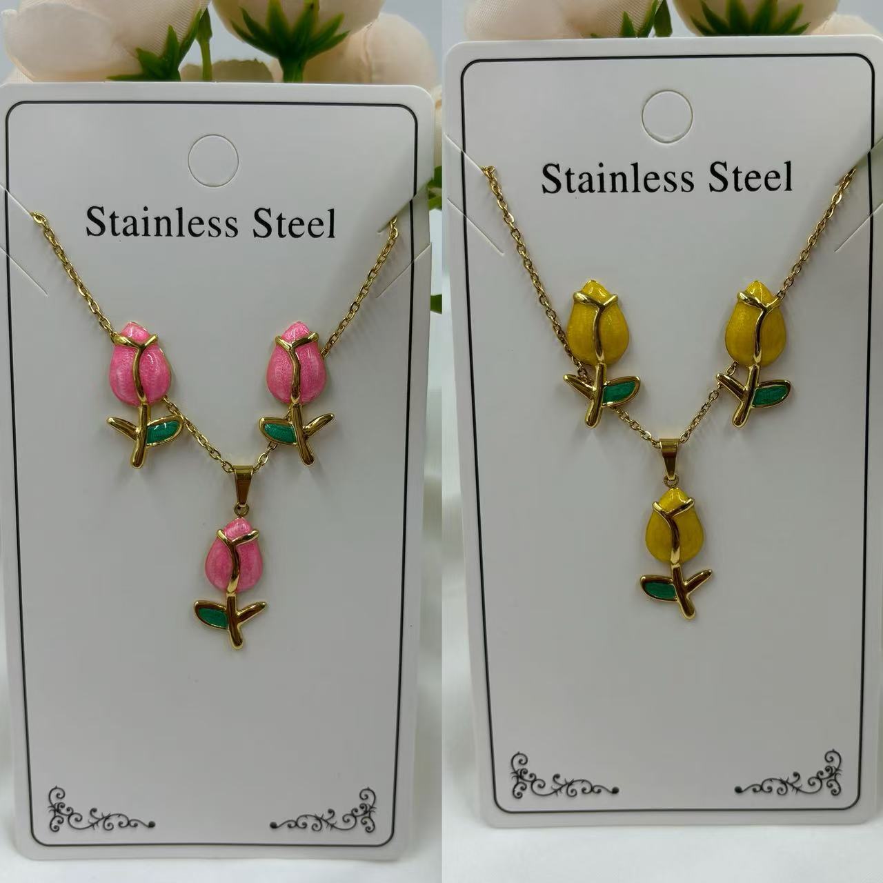 Tulip Clavicle Chain Fashion Small Fresh Dripping Necklaces