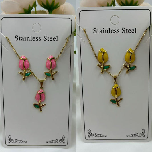 Tulip Clavicle Chain Fashion Small Fresh Dripping Necklaces