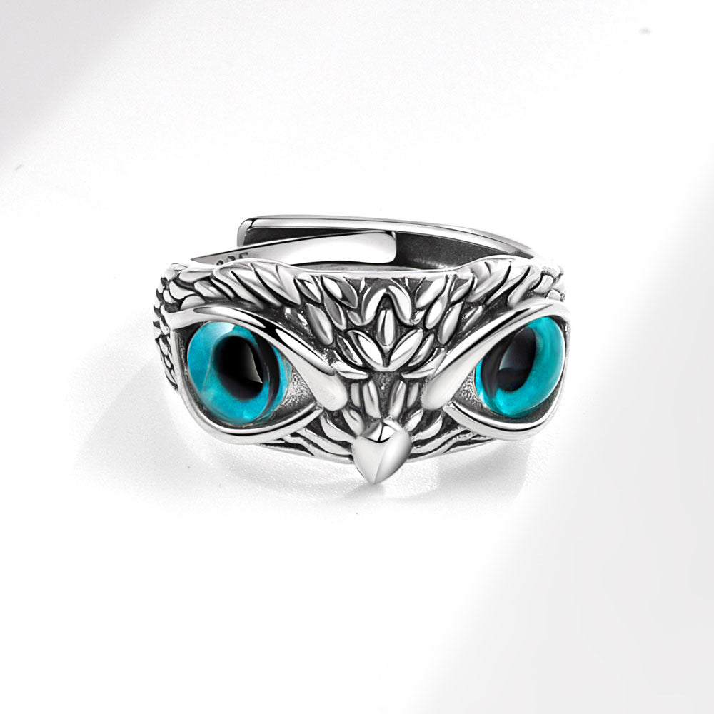 Women's & Men's & Eye Owl And Can Wear Open Adjustable Rings