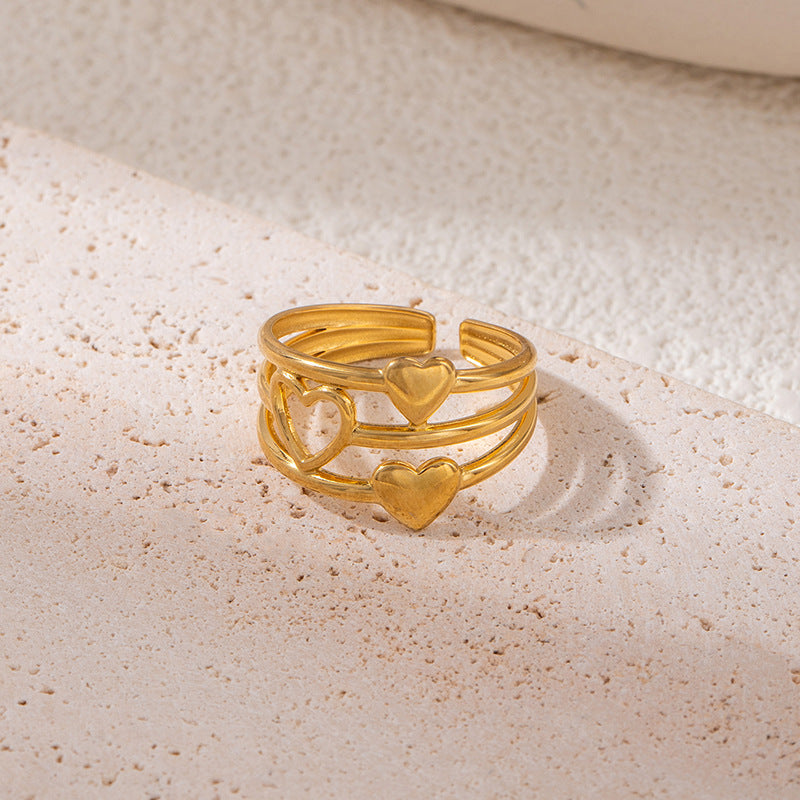 Fashionable Elegant Stainless Steel Leaf Female Style Hip Ring