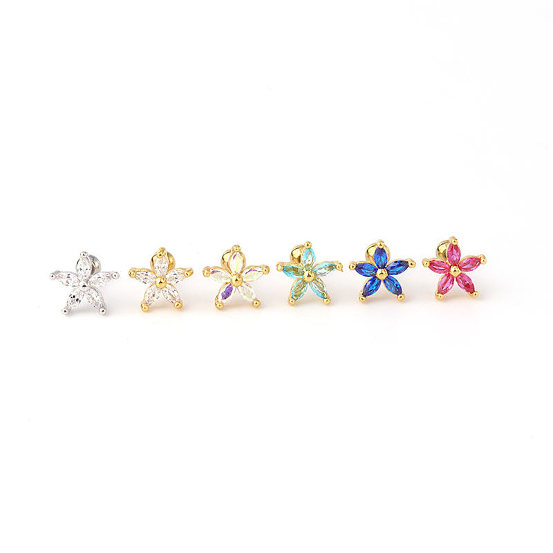 Daisy Flower Ear Bone Stainless Steel Earrings