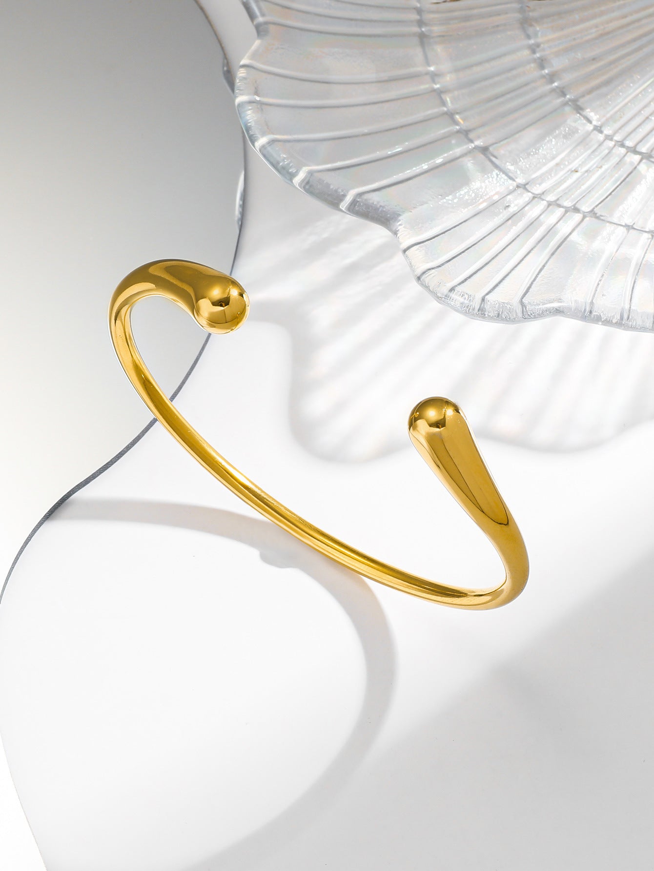 Niche Temperament Water Drop Armband Stainless Steel Opening Bracelet