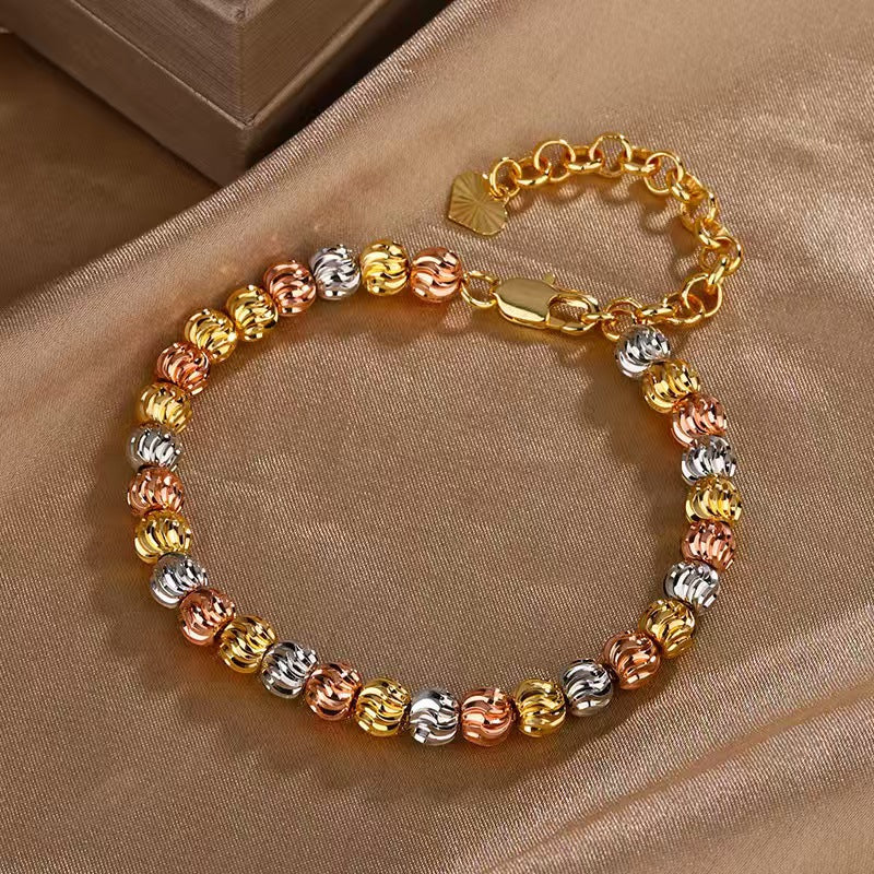 Women's French Retro Gold Universal Chain Sweater High-grade Three-color Jewelry Set