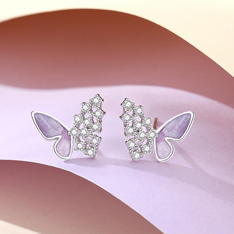 Boucles d'oreilles papillon Sterling Sier Mori Style Fresh Sweet