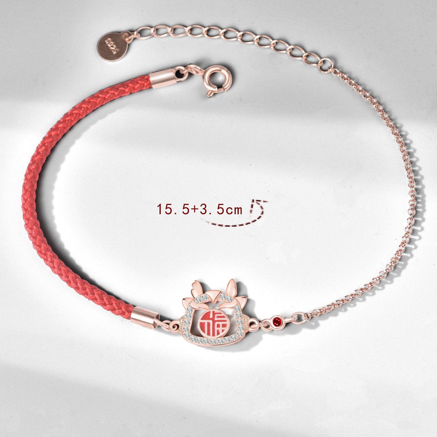 Damen-Armbänder „Dragon Life Lucky Creative Red Rope“.