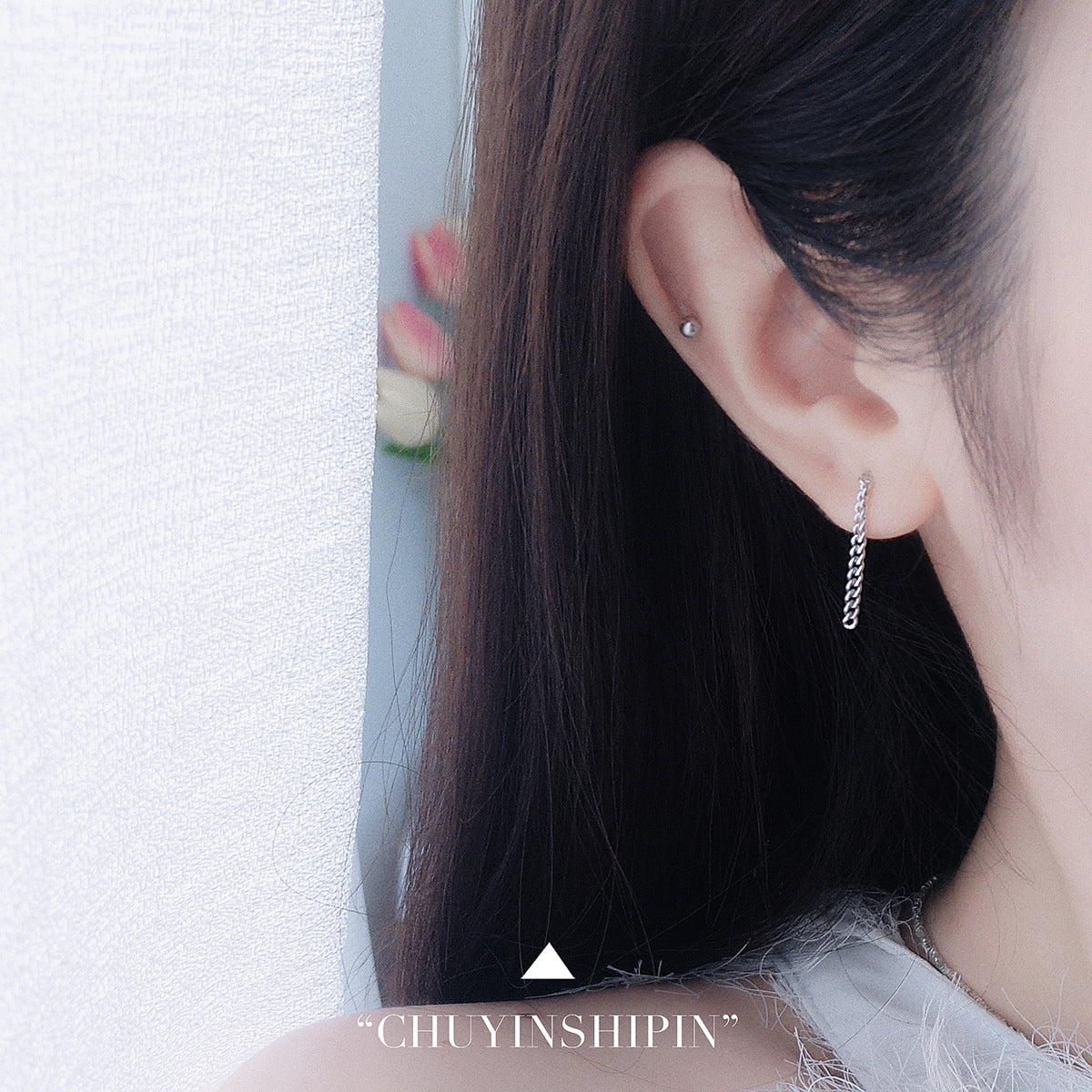 Personality Chain Temperamental Minority High-grade Ornament Earrings