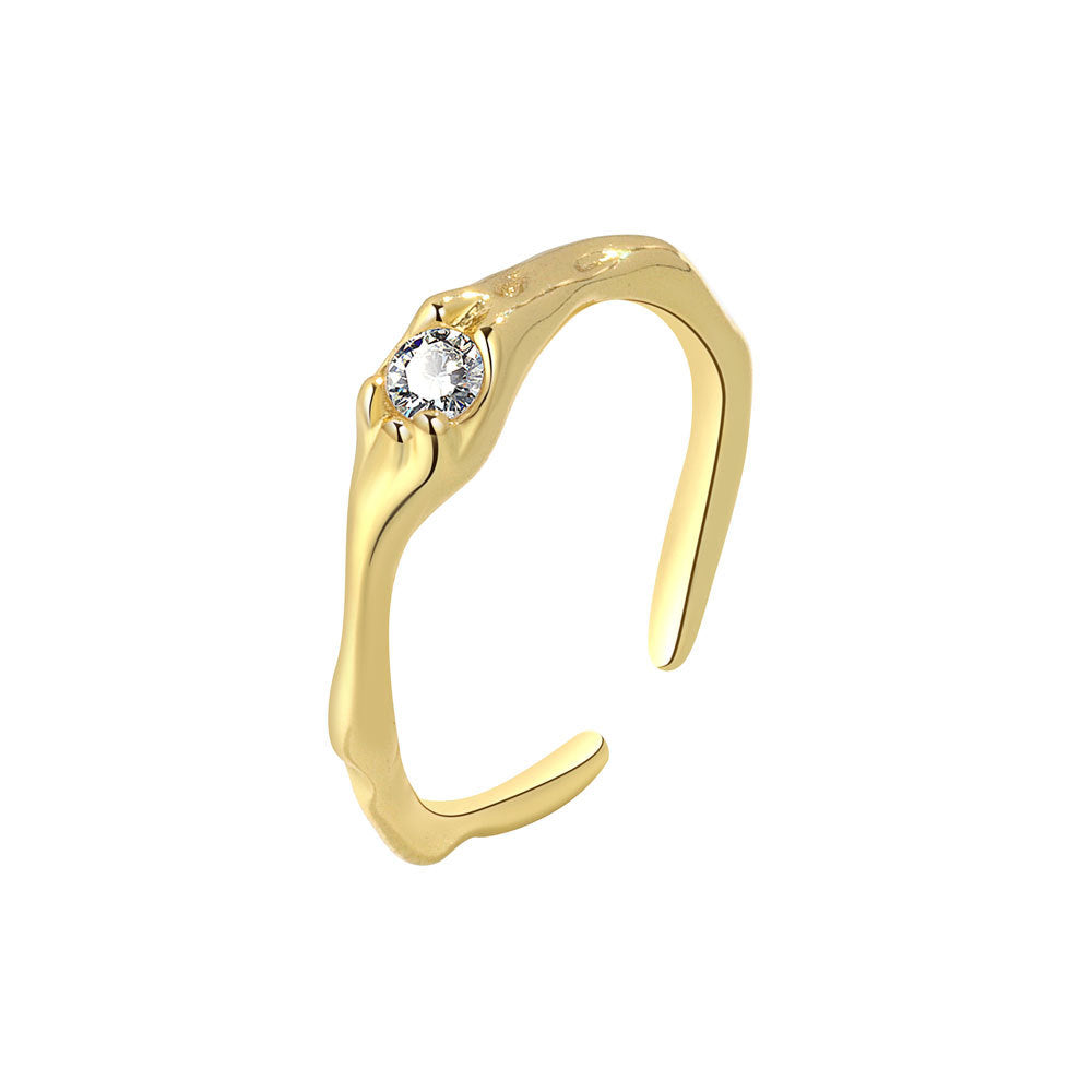 Style Niche Design Simple Elegant Zircon Female Rings