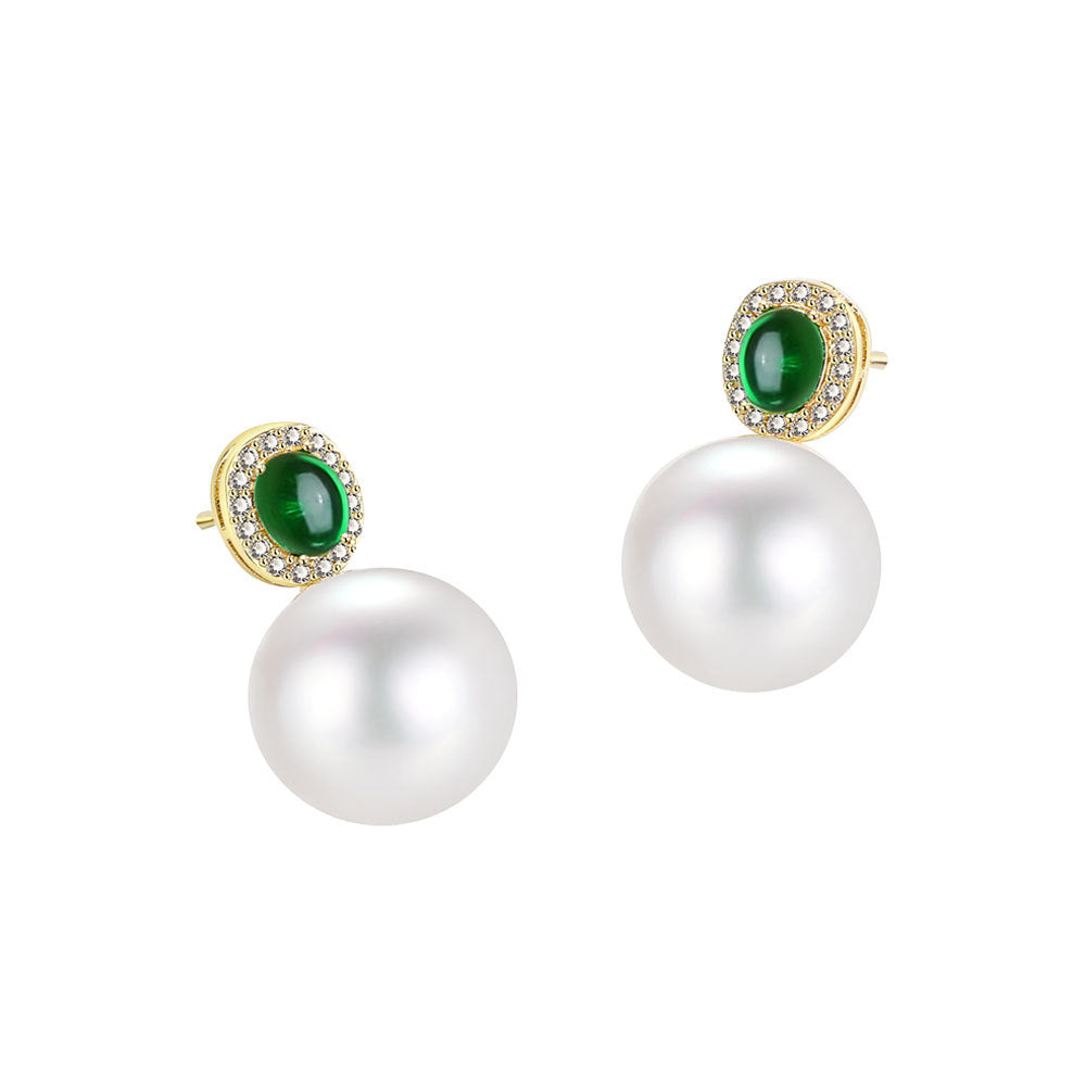 Women's Leisure Simple Pearl For Ear Zircon Earrings