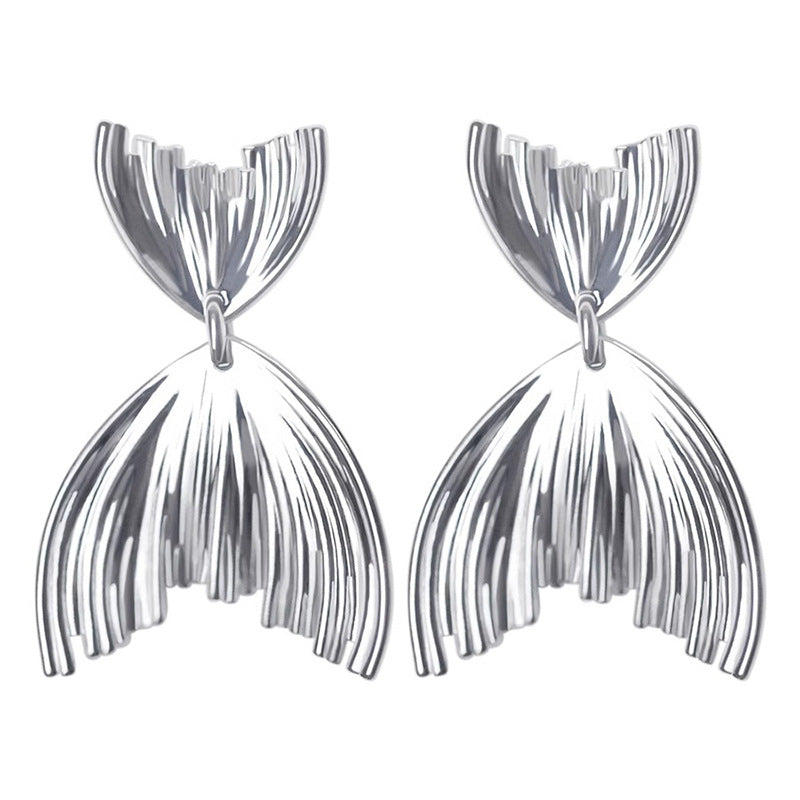 Cold Style Fishtail Eardrops Niche Design Earrings