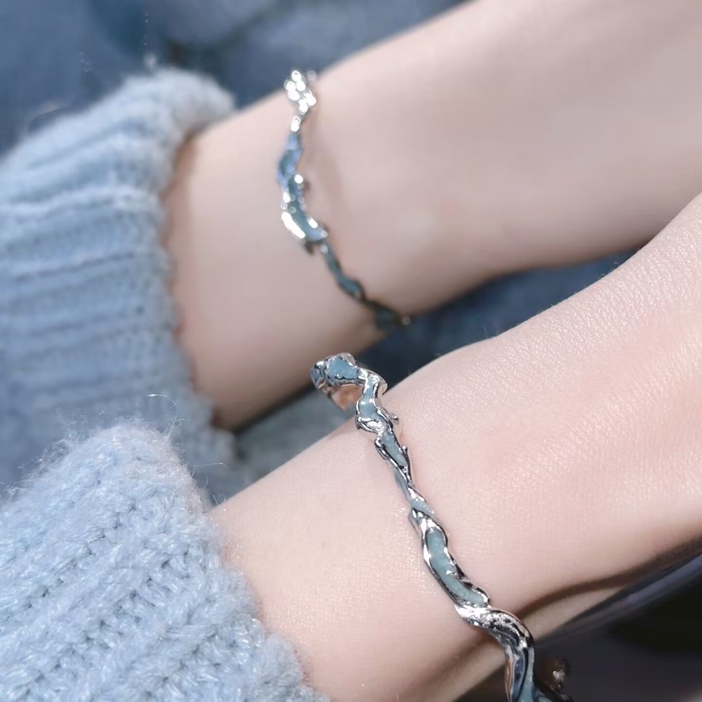 Women's Irregular Blue Light Luxury Minority Exquisite Bracelet