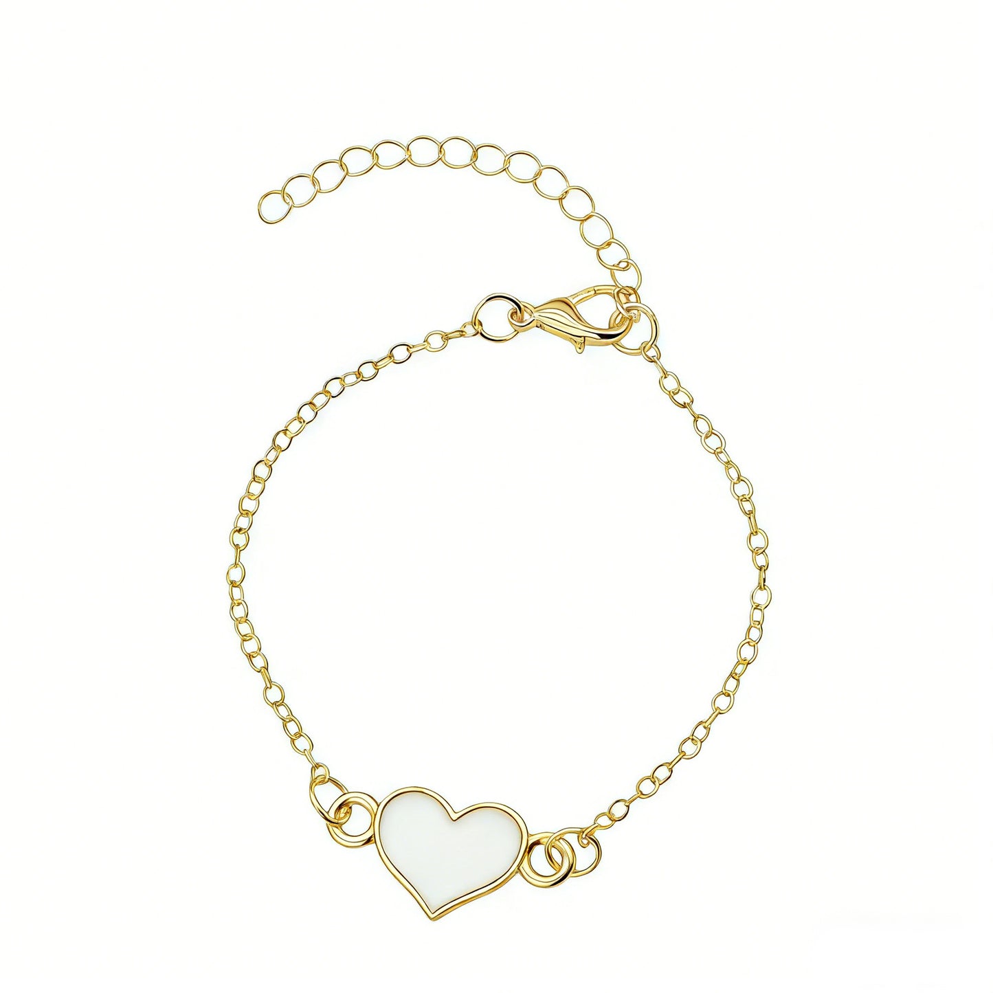 Party Simple Heart Fresh Sweet Paint Peach Bracelets