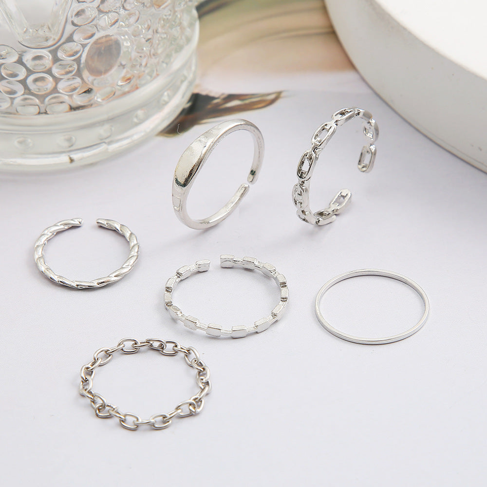 Set Female Fashion Style Little Finger Rings