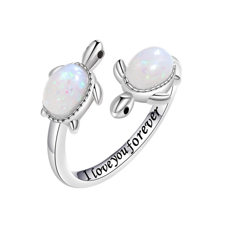 Imitation Opal Open Female Mother's Day Rings