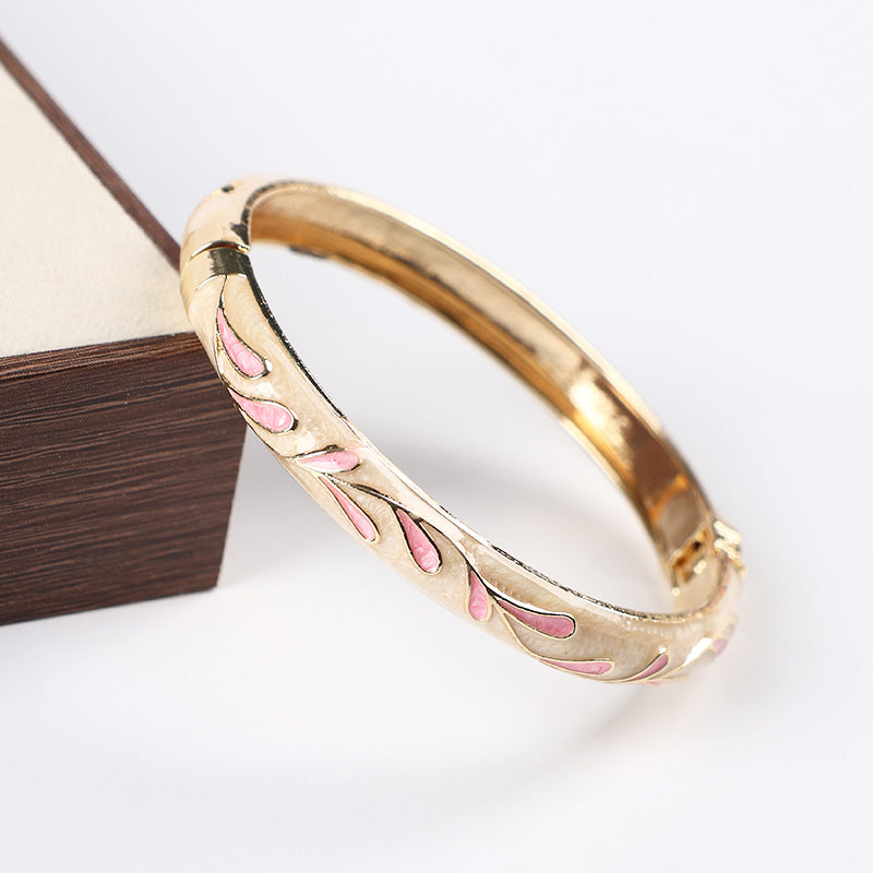 Court Cloisonne Enamel Boutique Light Luxury High-grade Design Bracelet