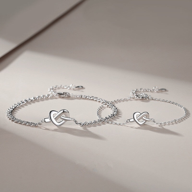 Women's & Men's Knot Couple Pair Of Cold Wind Interwoven Love Simple Niche Bracelet