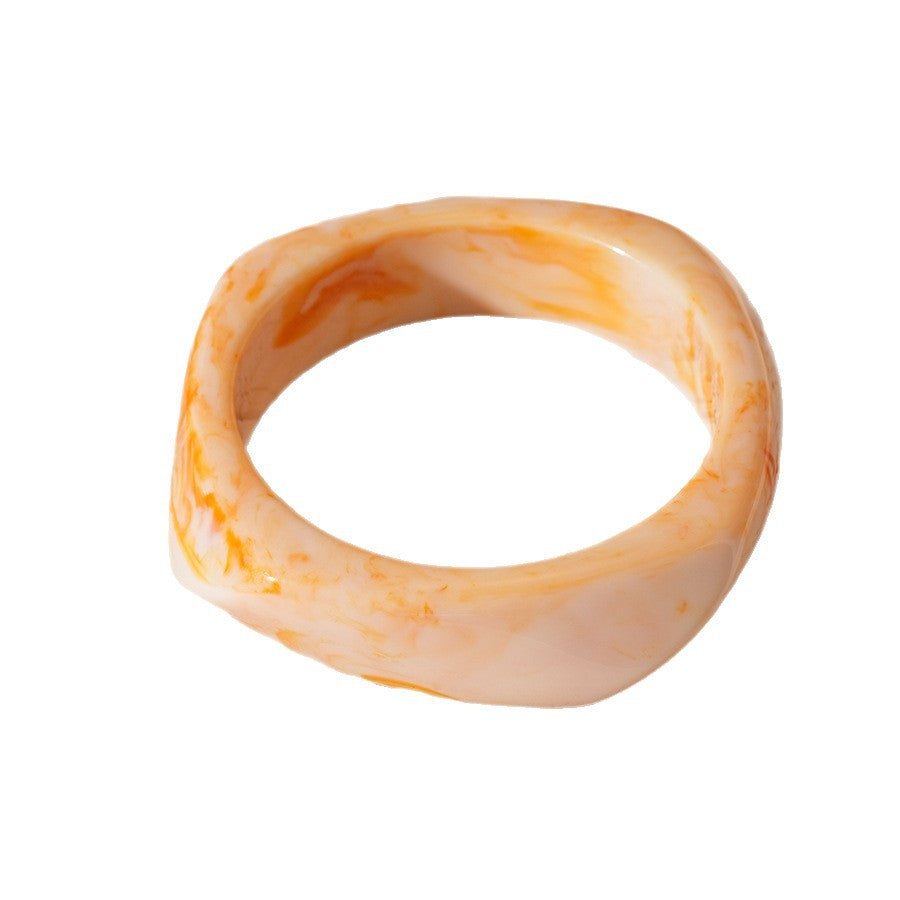 Women's Irregular Resin Minority Simple Retro Temperament Personality Fashion Design Unique Bracelets