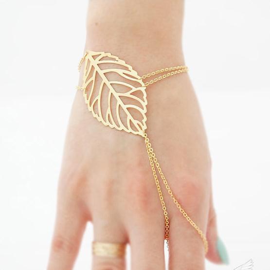 Alloy Mori Style Leaves Simple Lady Bracelets