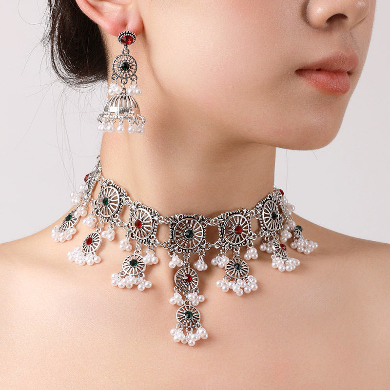 Indian Ethnic Style Vintage Gemstone Beads 2 Necklaces