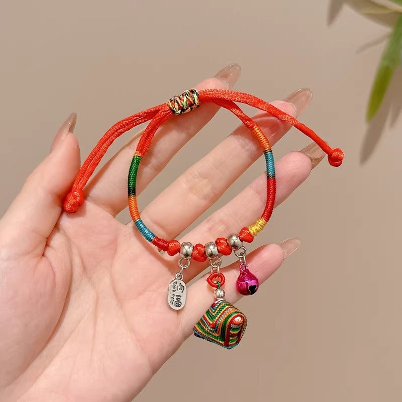 Children's Dragon Boat Festival Colorful Rope Small Hand-woven Line Carrying Strap Bracelet