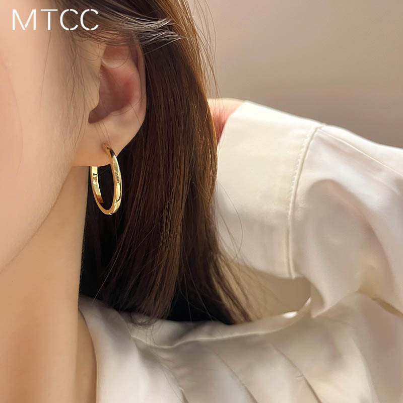 Korean Style Simple Graceful Frosty Female Earrings