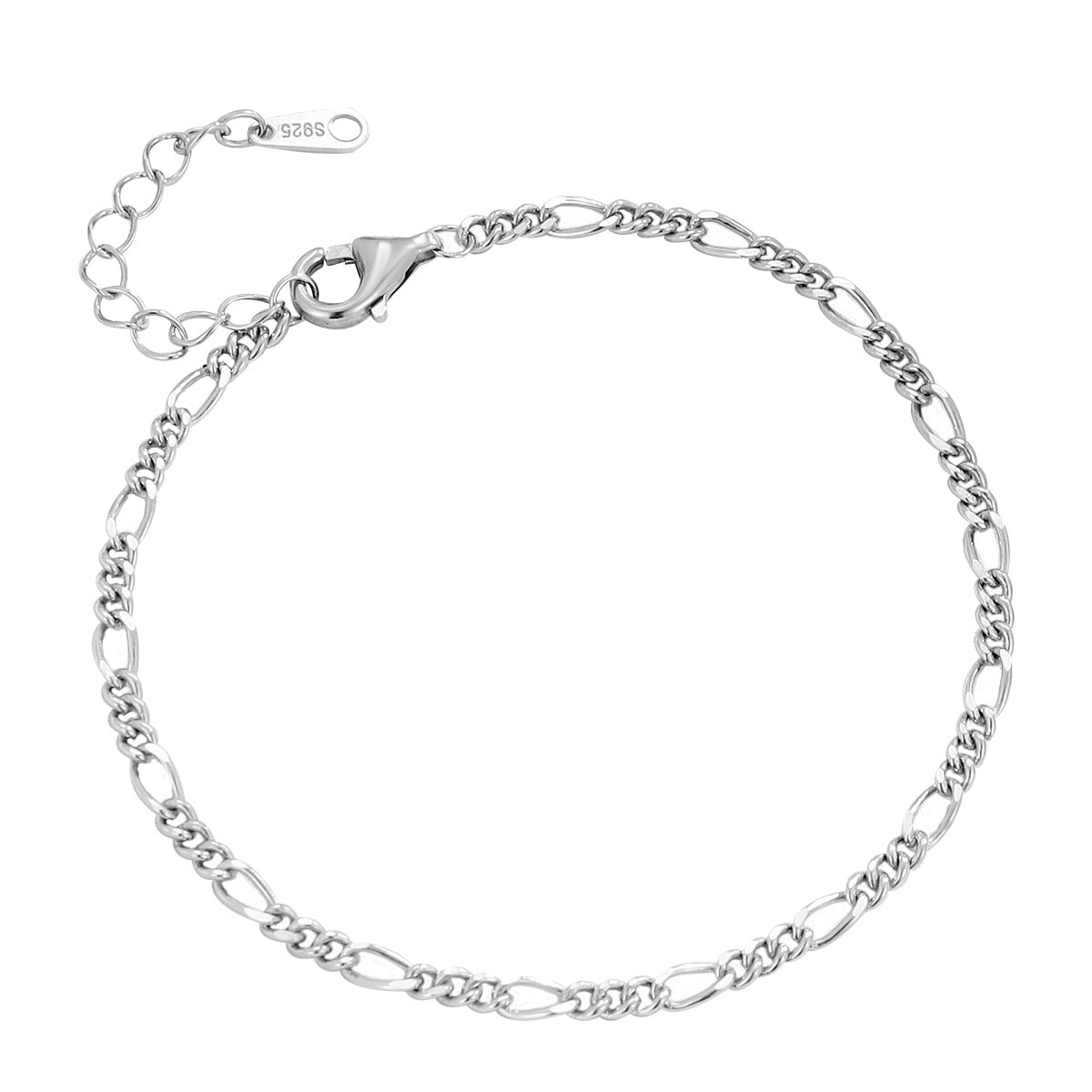 Bracelets d'ornement de sens élevé de minorité personnalisée de bordure Simple de tempérament de Sier pour femmes