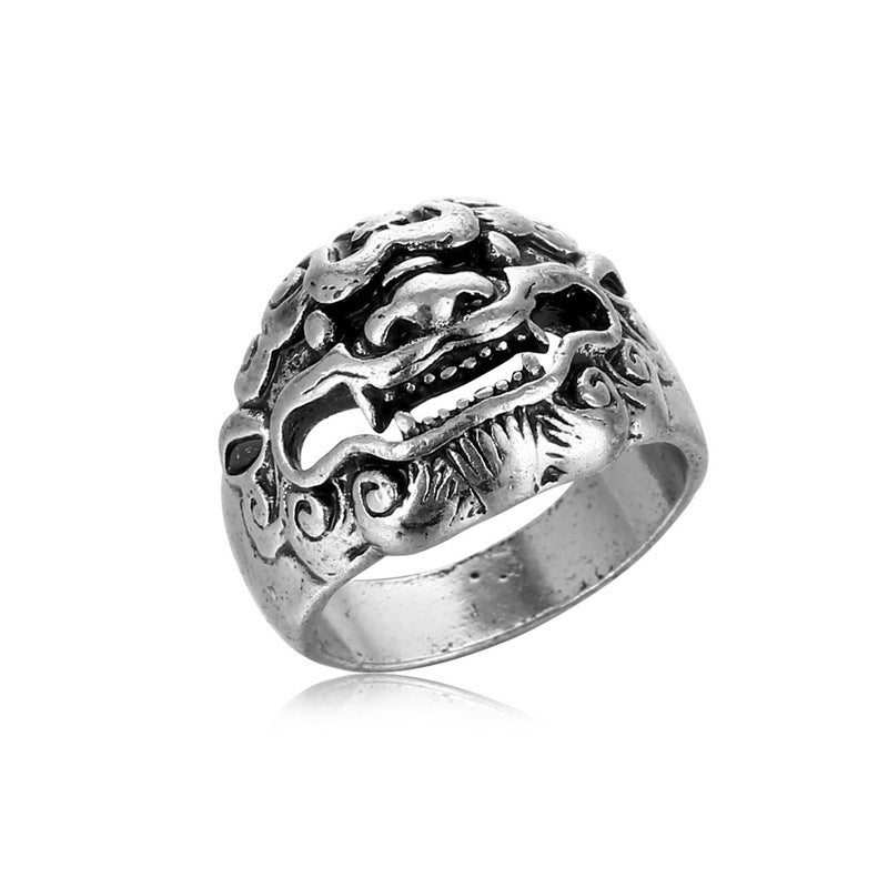 Fashion Retro Distressed Temperament Trend Alloy Ring