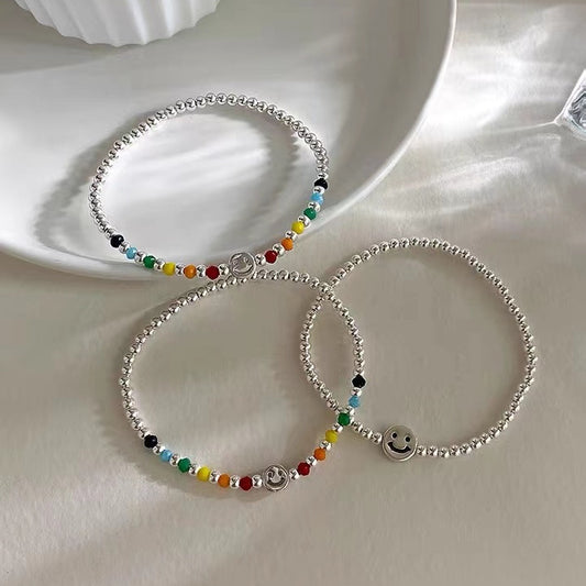Design Cute Light Luxury Exquisite Rainbow Smiley Bracelets