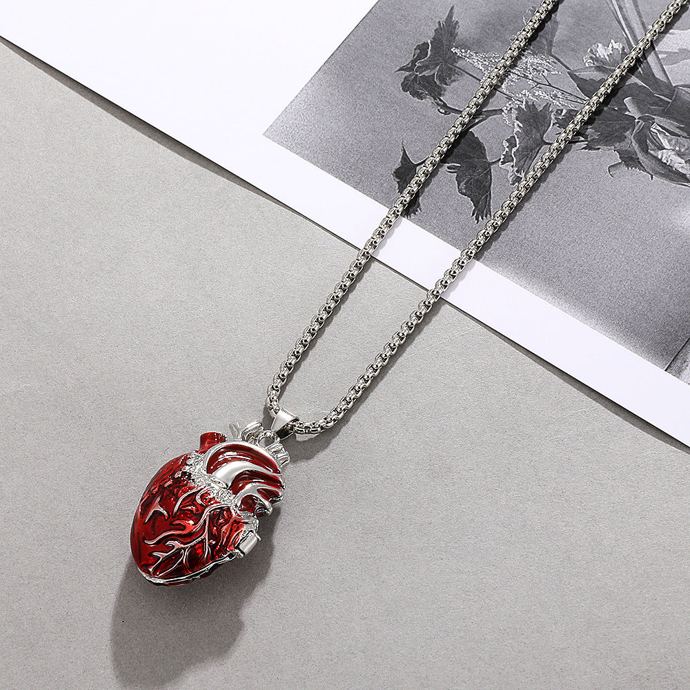 Fashion Design Beating Heart Pendant Can Open Necklaces