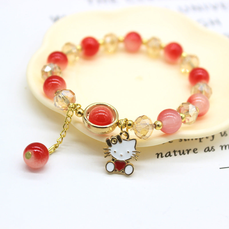 Ice Crystal Cartoon Jade Dog Clow Bracelets