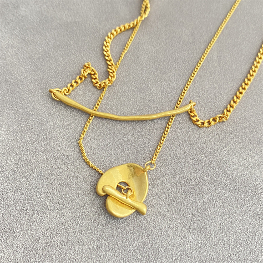 Long Design Gold And Sier Color Matching Necklaces