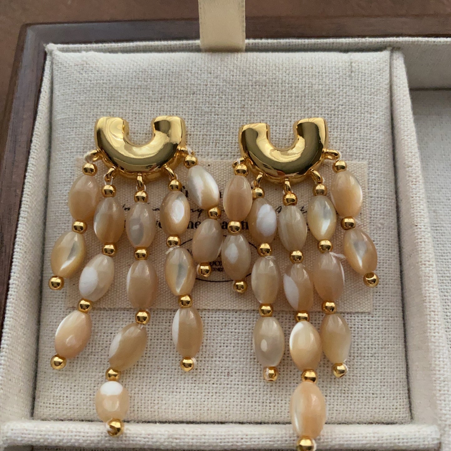Women's Shell Pearls Tassel High Sense Minority Fashion Entry Lux Elegant Rings