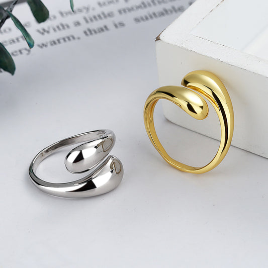 Women's Water Drop Design Cold Style Simple Rings