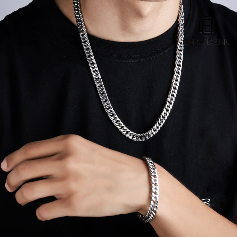 Men's Encrypted Titanium Steel Domineering Fashion Personalized Hip Necklaces