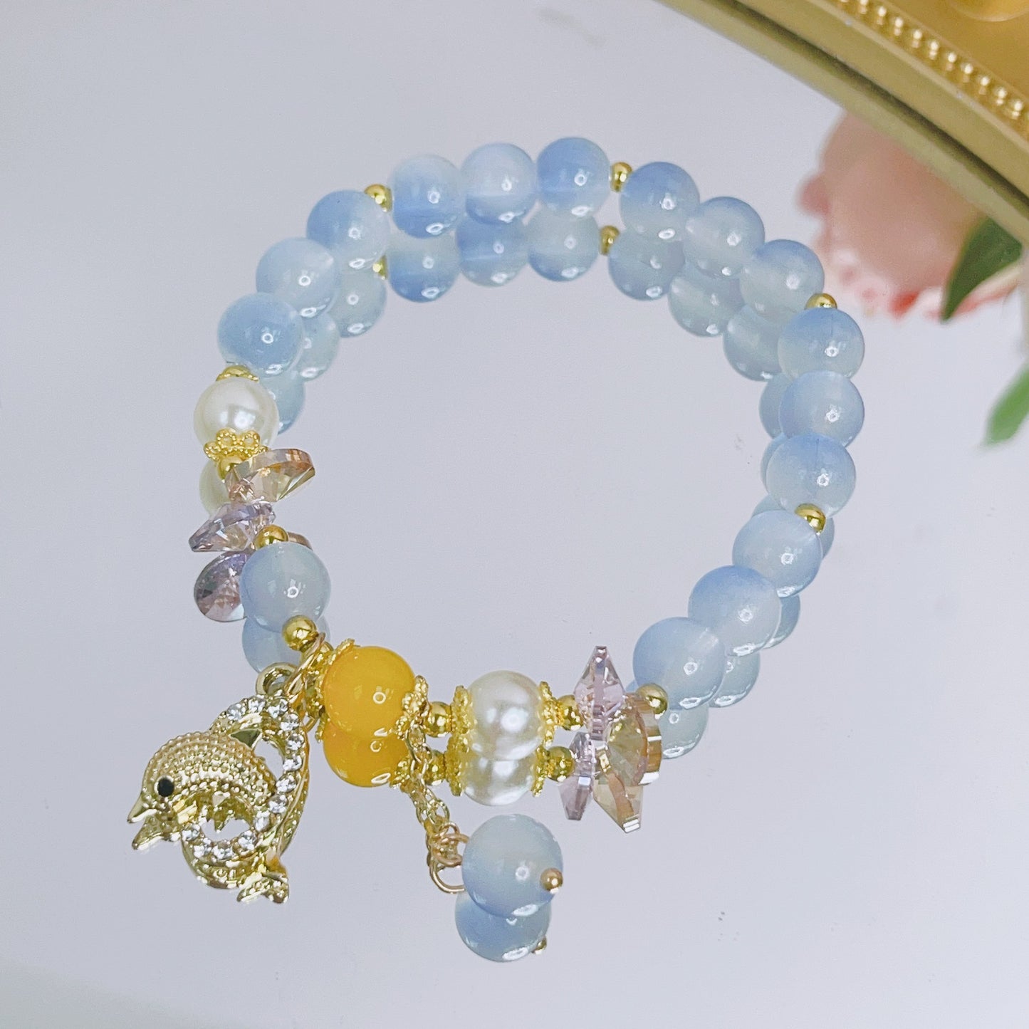 Bracelets de papeterie de décrochage perlés simples et mignons pour femmes