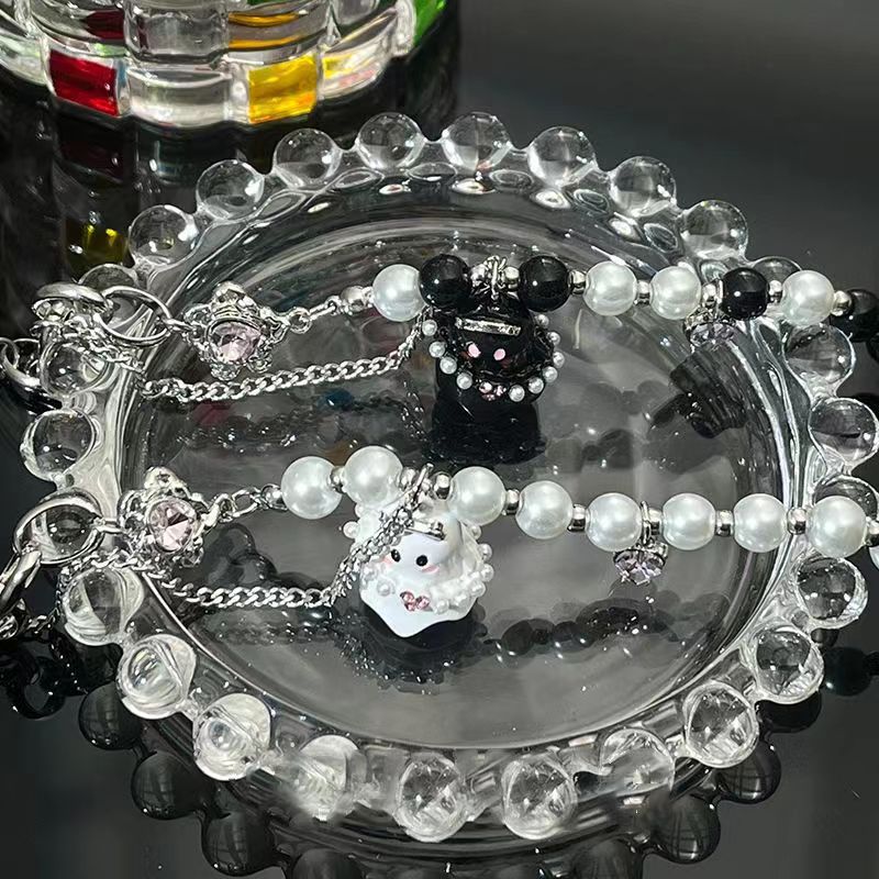 And White Ghost Beaded Couple Accessories Design Light Bracelets