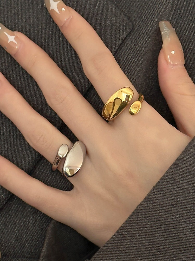 Steel Gold-plated Color Retaining Open Female Metal Niche Rings