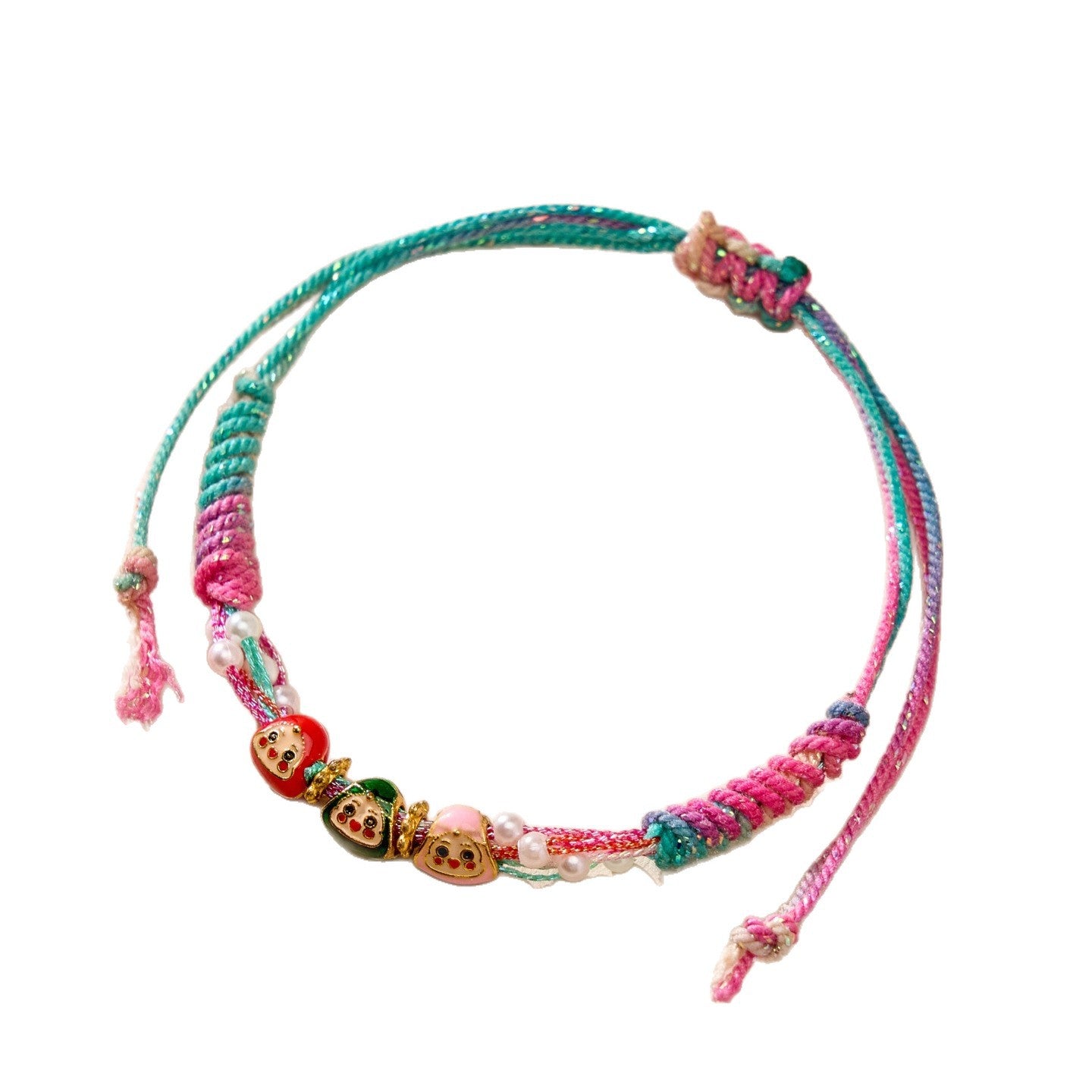Children's Colorful Rope Treasure Small Carrying Strap Bracelets