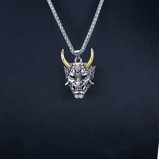 Men's Ghost Mask Pendant Trendy Hip Hop Ruffle Handsome Necklaces