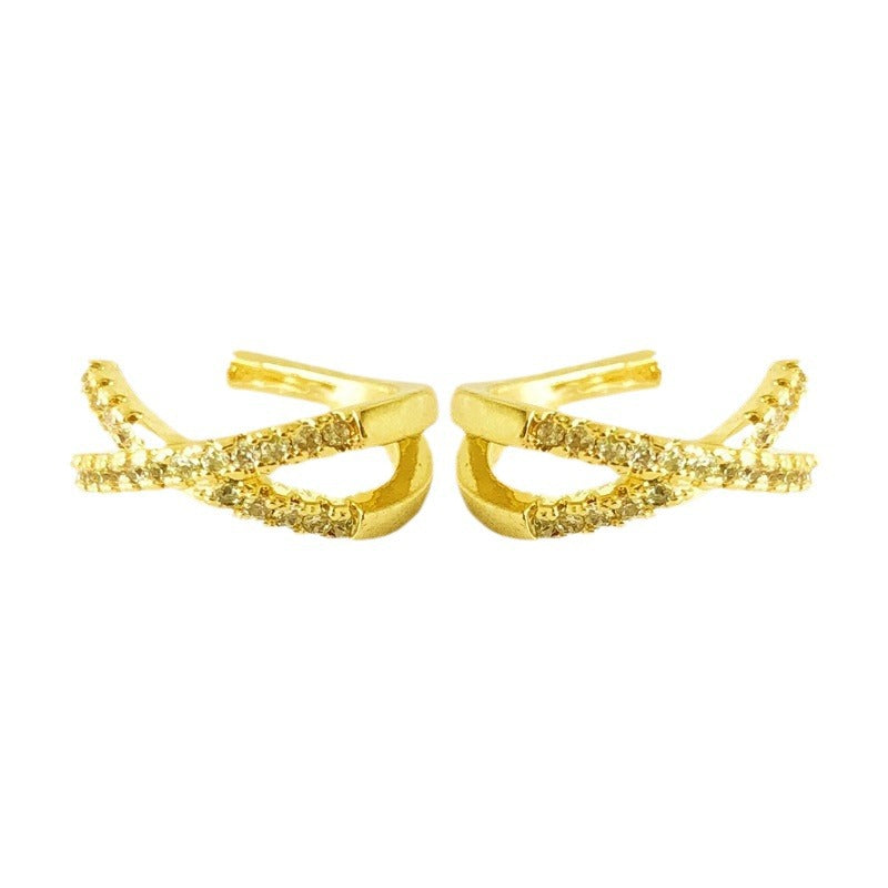 Korean Style Micro Inlaid Zircon Exquisite Super Fairy Ear Clip
