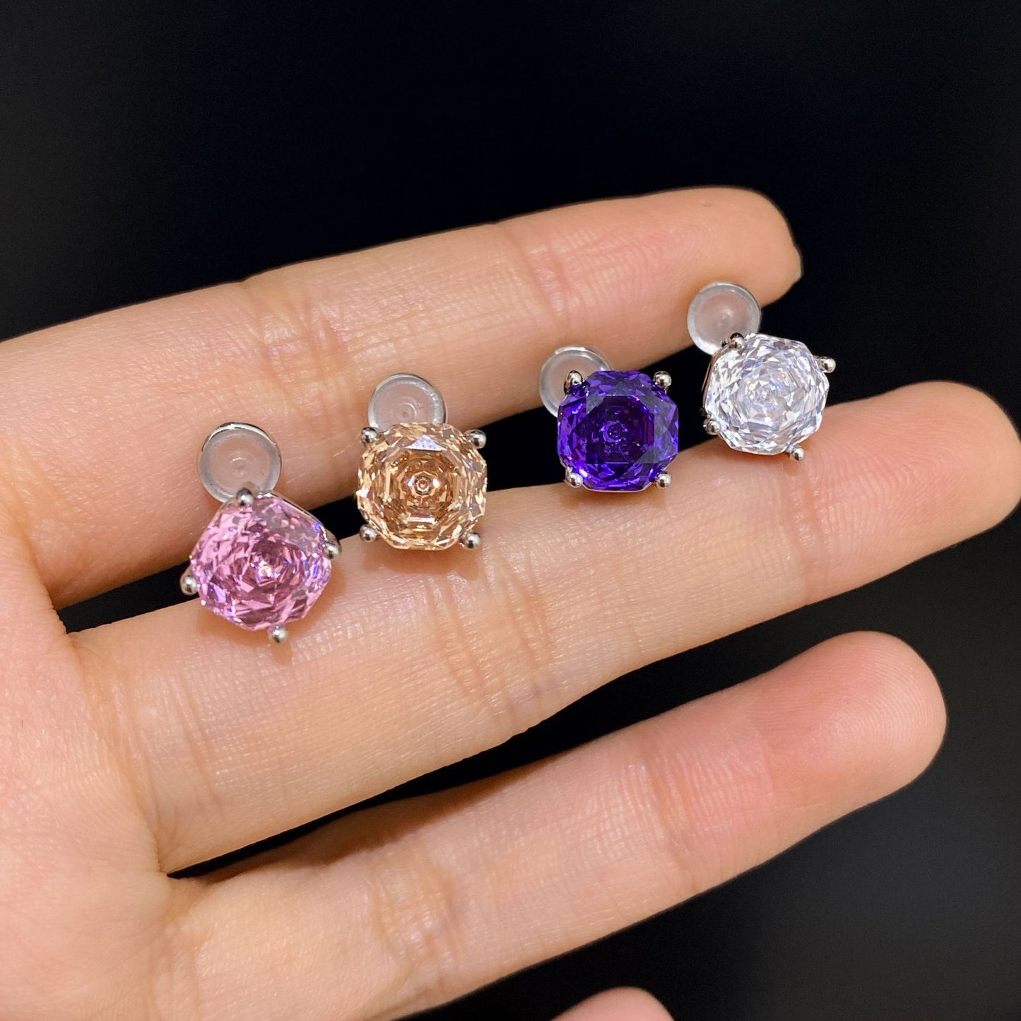 Colorful Crystals Light Luxury Temperament Versatile Ear Clip